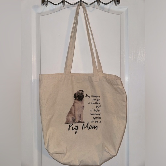 Canvas Pug Tote - Picture 1 of 7